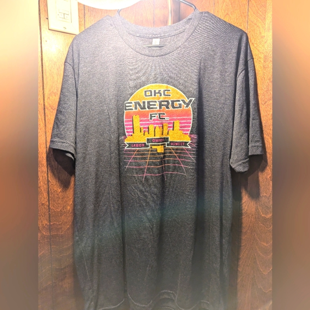 OKC Energy FC (old soccer team) Black XL T-Shirt